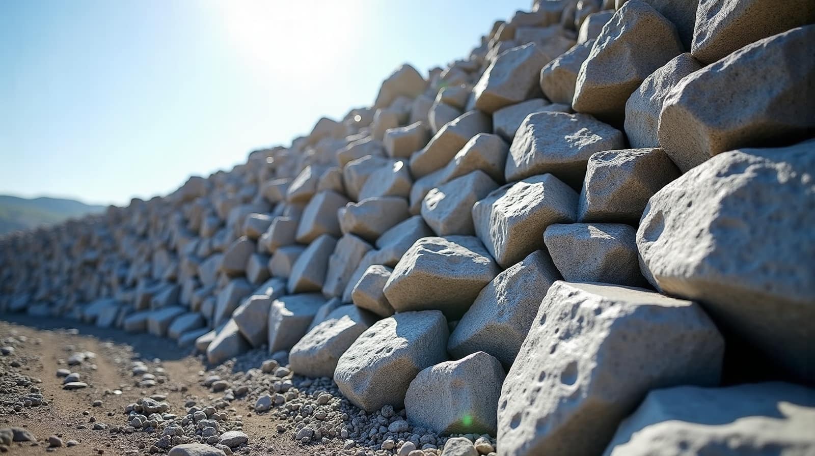 Enrochement de talus en Drôme