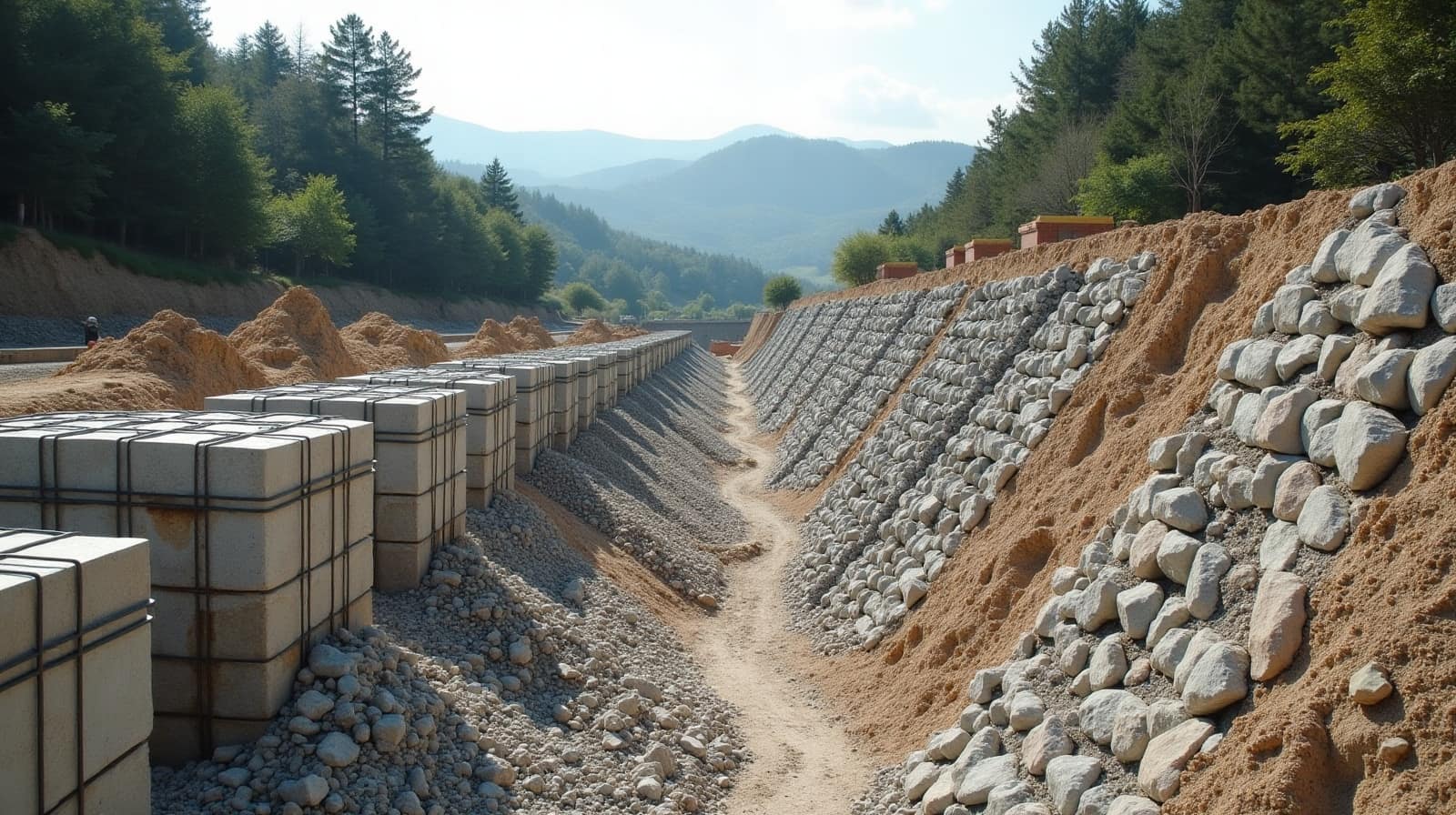 Premiers reliefs calcaires du Vercors à Chabeuil, sol karstique